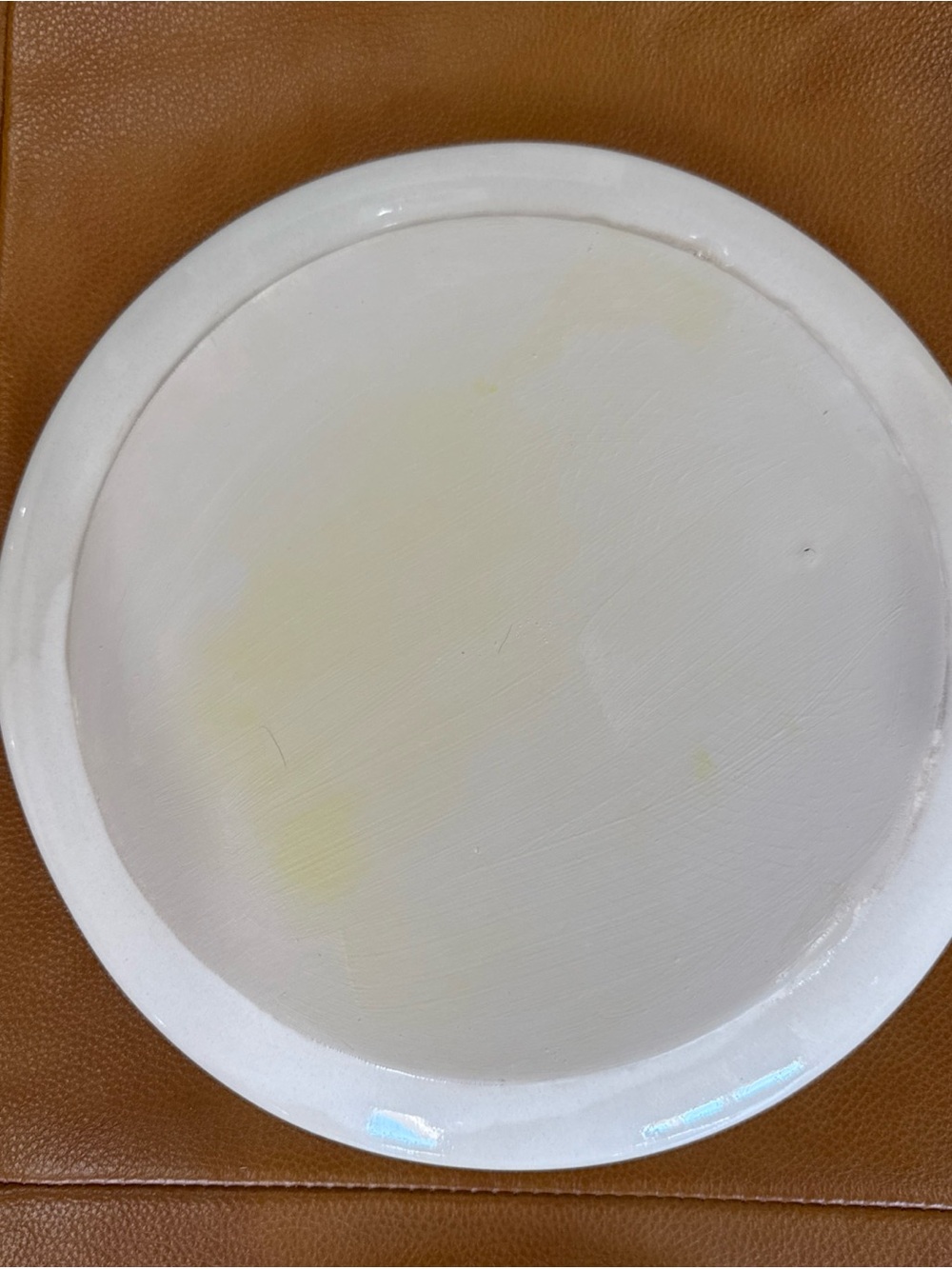 Two 11” cream Gray Floral Stoneware Dinner Plates Embossed Modern Cottage - Picture 3 of 8